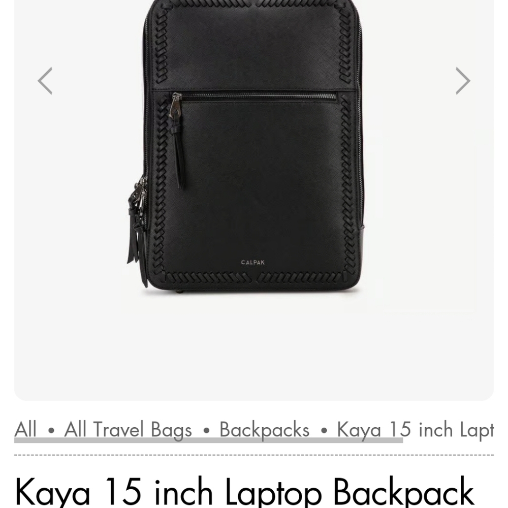 Calpak Kaya Black Laptop Bag